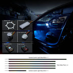 22-in-1 Car Ambient LED Kit | Full RGB Interior Lighting System with Smart Controller