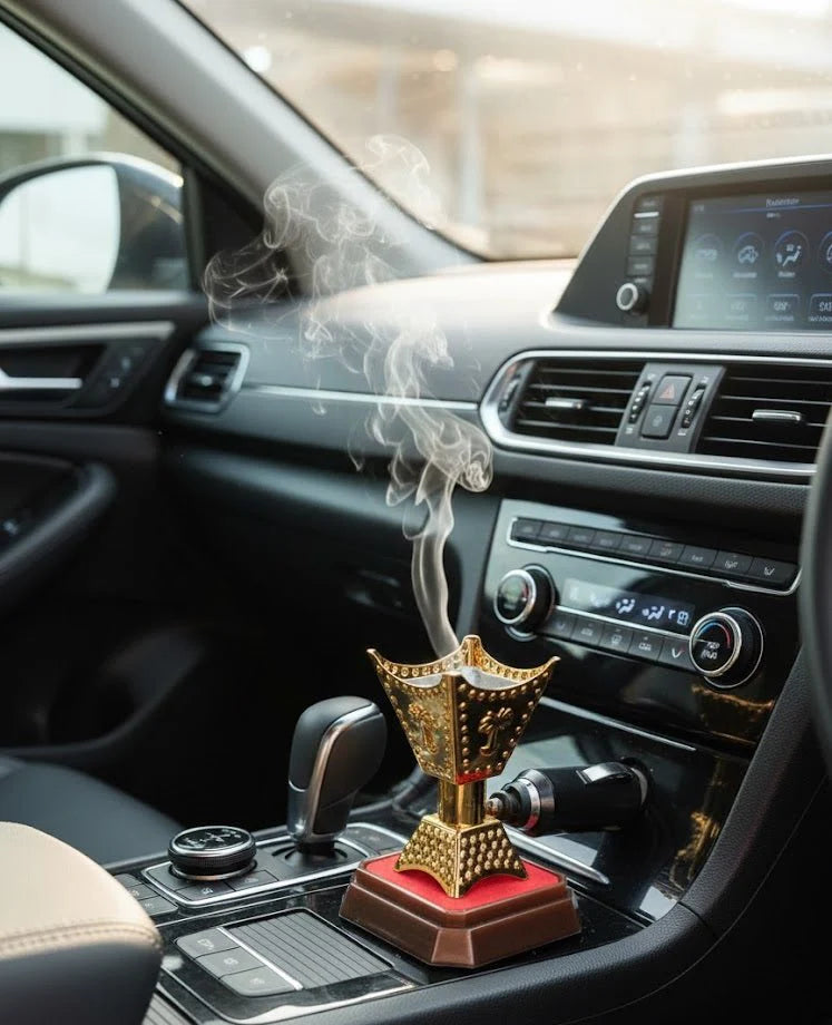 Car Electric Bakhoor Incense Burner مبخرة بخور كهربائية للسيارة – محمولة وأنيقة